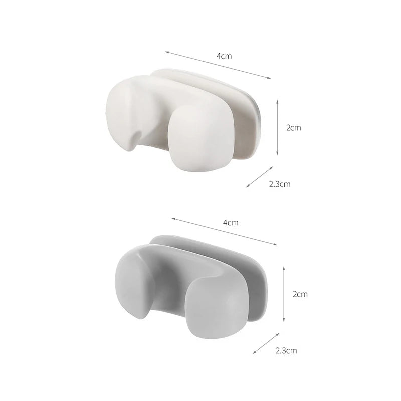 1/4pcs Rice Spoon Holder Hook Silicone Rice Spoon Storage Rack Kitchen plug fixed wire winder Wall - Mounted Cooker Spoon Shelf - Verduranest
