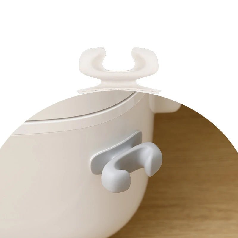 1/4pcs Rice Spoon Holder Hook Silicone Rice Spoon Storage Rack Kitchen plug fixed wire winder Wall - Mounted Cooker Spoon Shelf - Verduranest