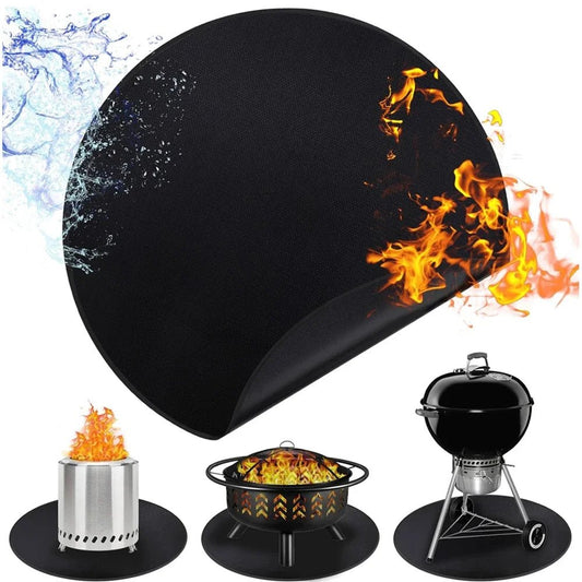 24'/36' Fire Pit Mat for Solo Stove Bonfire round Grill Mat Fireproof Oil Proof Waterproof Outdoor under Mat - Verduranest