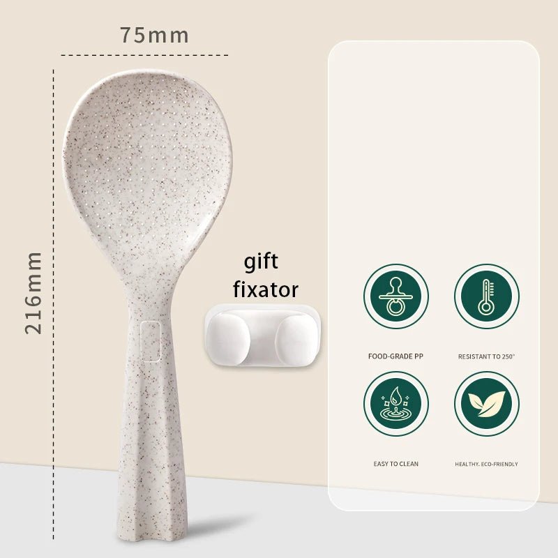 Antibacterial food grade pp plastic rice spoon Standing household rice spoon Non - stick rice with retainer hanger Rice spoon - Verduranest