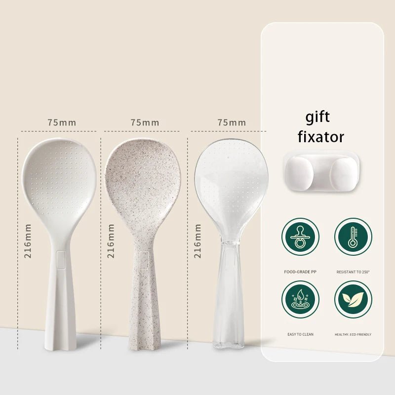 Antibacterial food grade pp plastic rice spoon Standing household rice spoon Non - stick rice with retainer hanger Rice spoon - Verduranest