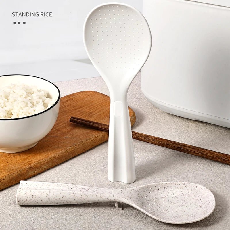 Antibacterial food grade pp plastic rice spoon Standing household rice spoon Non - stick rice with retainer hanger Rice spoon - Verduranest