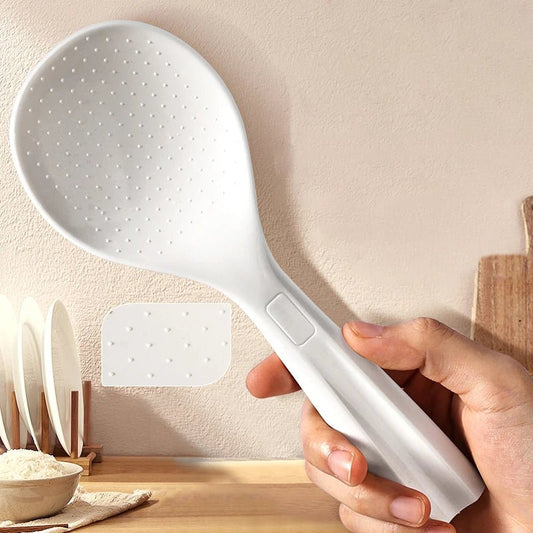 Antibacterial food grade pp plastic rice spoon Standing household rice spoon Non - stick rice with retainer hanger Rice spoon - Verduranest