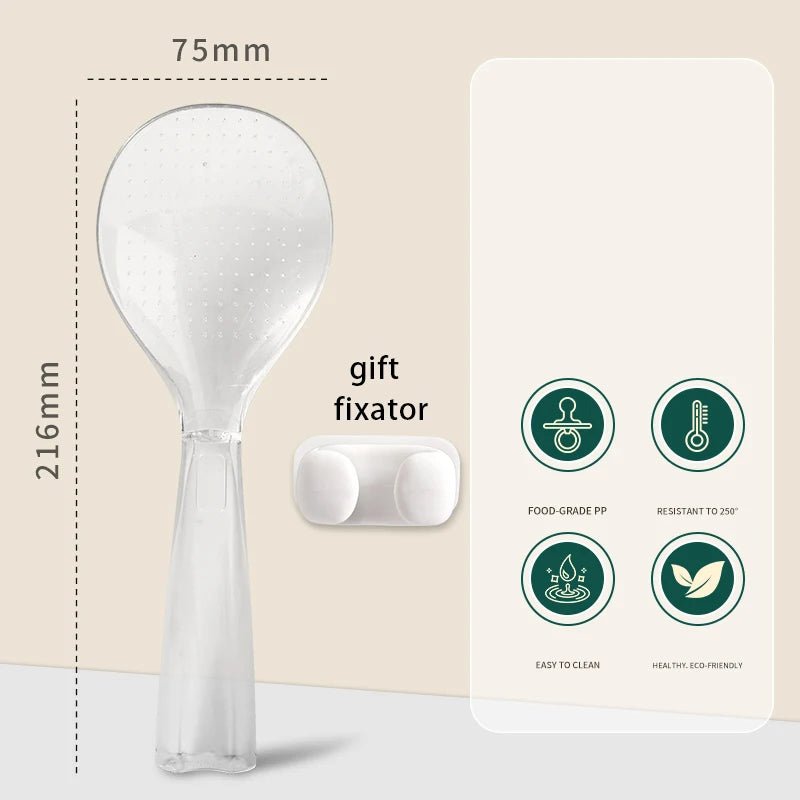 Antibacterial food grade pp plastic rice spoon Standing household rice spoon Non - stick rice with retainer hanger Rice spoon - Verduranest