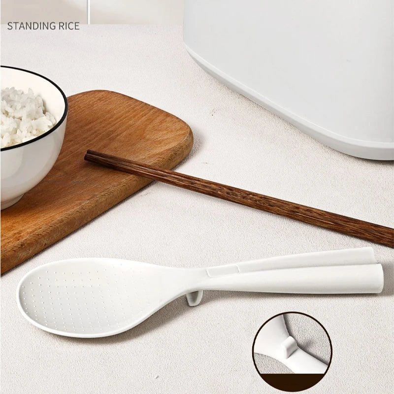 Antibacterial food grade pp plastic rice spoon Standing household rice spoon Non - stick rice with retainer hanger Rice spoon - Verduranest