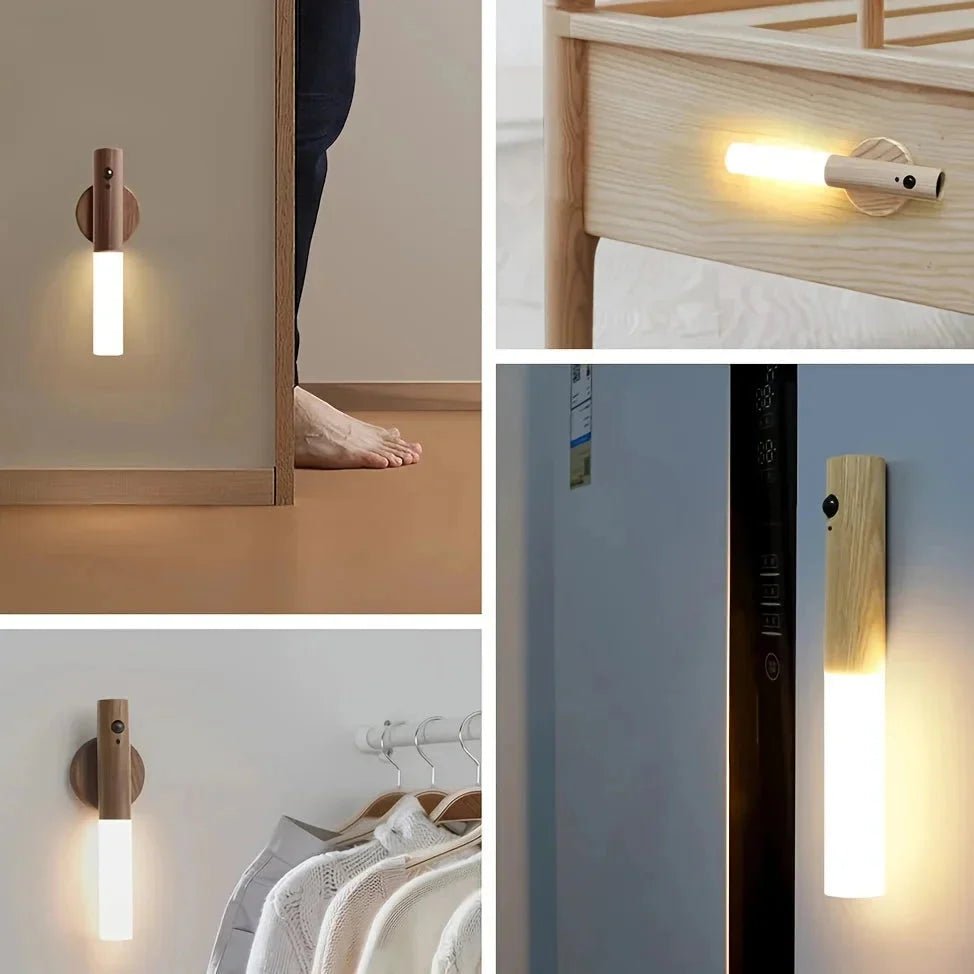 Intelligent Human Body Induction LED Night Light – Rechargeable Wall Light for Corridor, Cabinet, and Toilet - Verduranest