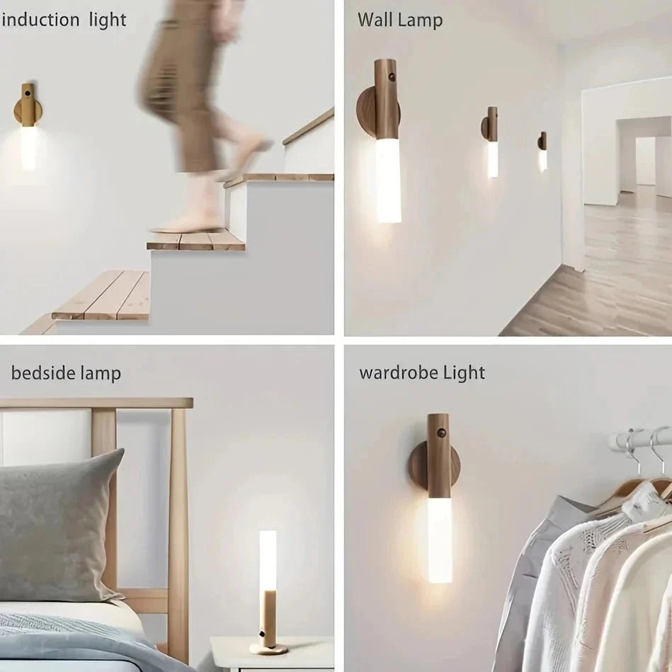 Intelligent Human Body Induction LED Night Light – Rechargeable Wall Light for Corridor, Cabinet, and Toilet - Verduranest