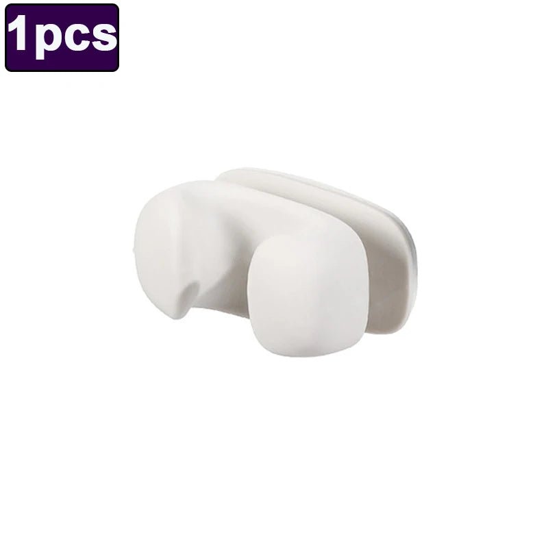 1/4pcs Rice Spoon Holder Hook Silicone Rice Spoon Storage Rack Kitchen plug fixed wire winder Wall - Mounted Cooker Spoon Shelf - Verduranest