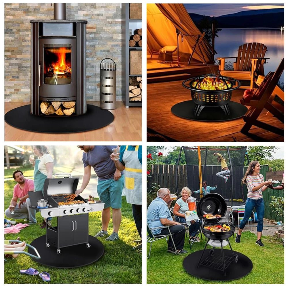 24'/36' Fire Pit Mat for Solo Stove Bonfire round Grill Mat Fireproof Oil Proof Waterproof Outdoor under Mat - Verduranest