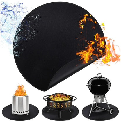 24'/36' Fire Pit Mat for Solo Stove Bonfire round Grill Mat Fireproof Oil Proof Waterproof Outdoor under Mat - Verduranest