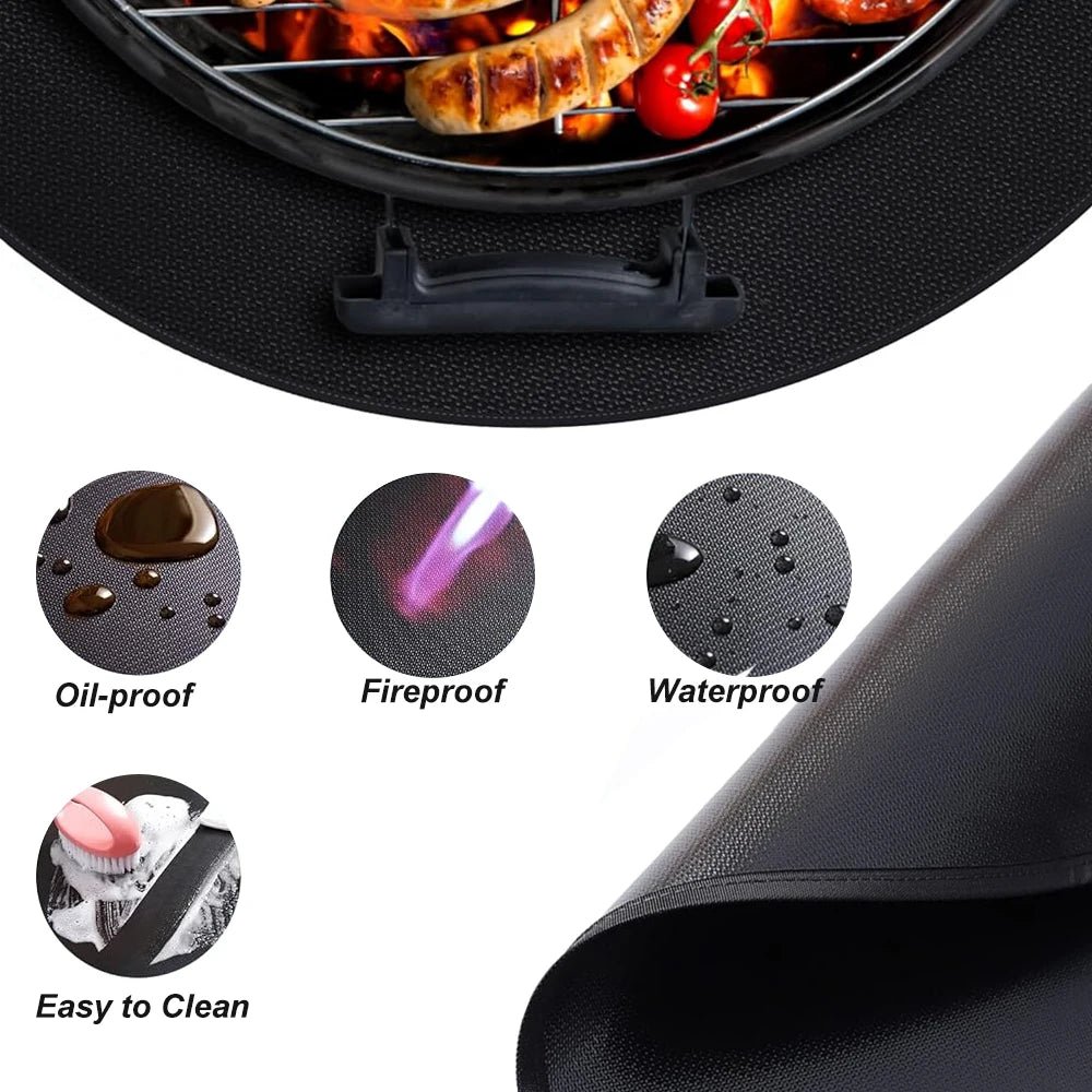 24'/36' Fire Pit Mat for Solo Stove Bonfire round Grill Mat Fireproof Oil Proof Waterproof Outdoor under Mat - Verduranest