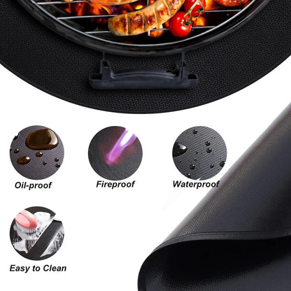 24'/36' Fire Pit Mat for Solo Stove Bonfire round Grill Mat Fireproof Oil Proof Waterproof Outdoor under Mat - Verduranest