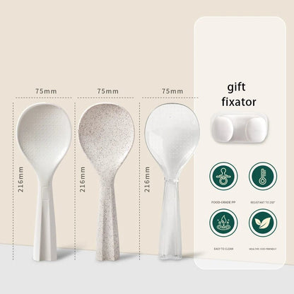 Antibacterial food grade pp plastic rice spoon Standing household rice spoon Non - stick rice with retainer hanger Rice spoon - Verduranest
