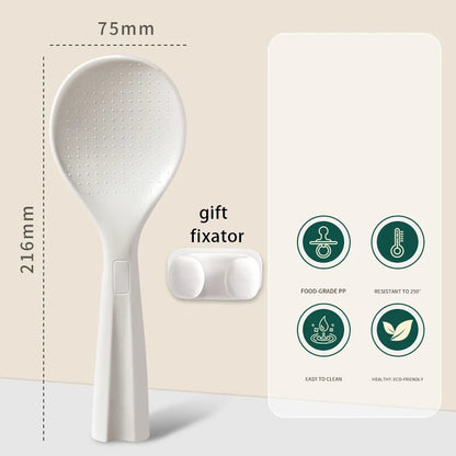Antibacterial food grade pp plastic rice spoon Standing household rice spoon Non - stick rice with retainer hanger Rice spoon - Verduranest