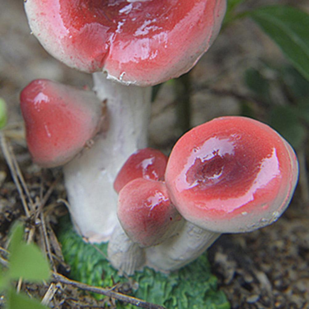Good Garden Statue 13 Styles Garden Figurine Cute UV Resistant Lovely Mushroom Sculpture Garden Decor - Verduranest