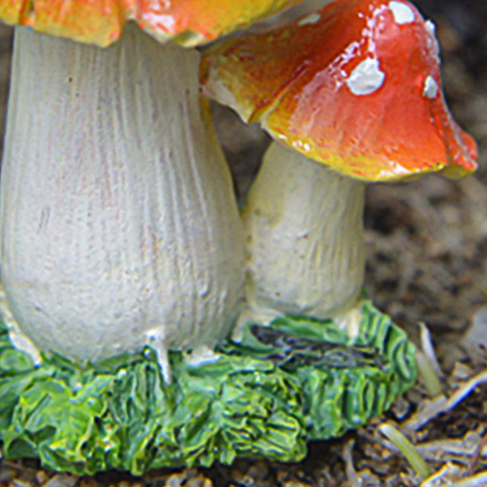 Good Garden Statue 13 Styles Garden Figurine Cute UV Resistant Lovely Mushroom Sculpture Garden Decor - Verduranest