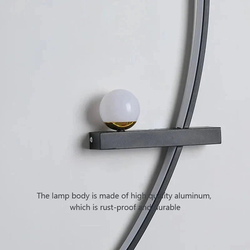 Modern LED Wall Lamp – Minimalist Art Design for Bedroom, Living Room, and Bathroom, Gold/Black - Verduranest